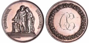 Jeton de mariage en argent - 1868