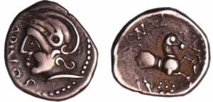 Santons - Denier ARIVOS / SANTONO (60-50 av. J.-C.)