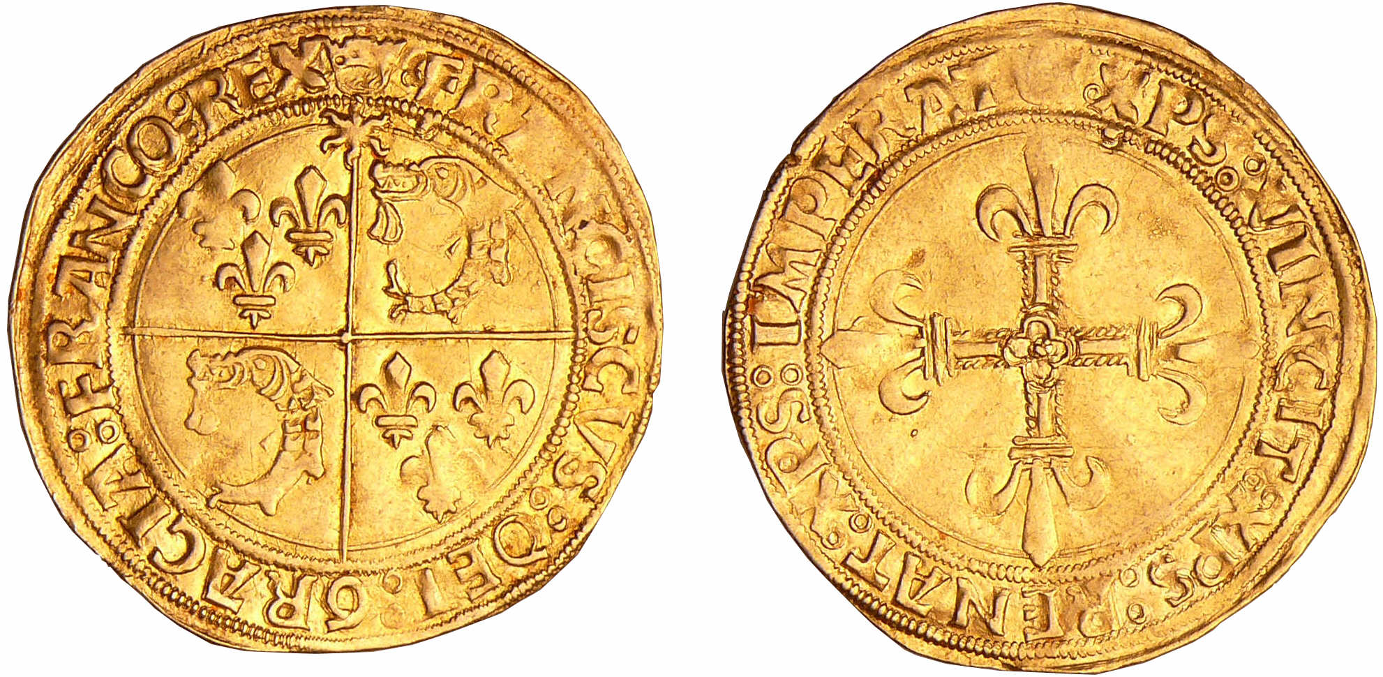 François 1er (1515-1547) - Ecu d'or du Dauphiné - 1er type - Cremieu François 1er (1515-1547) - Ecu d'or du Dauphiné - 1er type - Cremieu