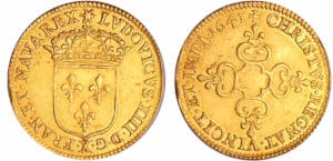 Louis XIII (1610-1643) - Ecu d’or frappe au Moulin, Type d'Amiens - 1641 X (Amiens)