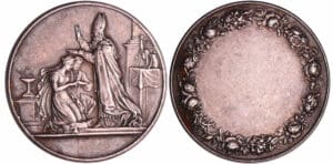Jeton de mariage en argent - viérge