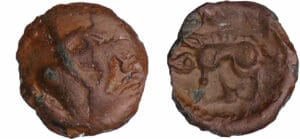 Bellovaques - Bronze au personnage agenouillé (1er siècle av.)