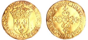 Louis XIII (1610-1643) - Ecu d’or frappe au marteau - 1635 B (Rouen)