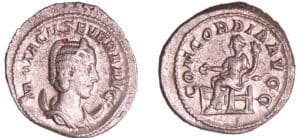 Otacilie - Antoninien (247, Rome) - La Concorde Otacilie - Antoninien (247, Rome) - La Concorde