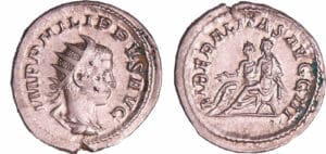 Philippe II - Antoninien (247, Rome) - La Paix Philippe II - Antoninien (247, Rome) - La Paix