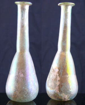 Romain - Fiole en verre irisé - 100 av / 100 ap. J.-C.