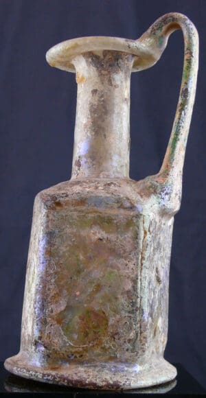 Romain - Carafe en verre irisé - 100 av / 100 ap. J.-C.