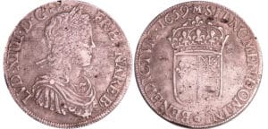 Louis XIV (1643-1715) - Ecu de Béarn à la mèche longue - 1659 G***/M (Morlàas) Louis XIV (1643-1715) - Ecu de Béarn à la mèche longue - 1659 G***/M (Morlàas)
