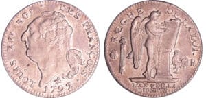 Constitution (1791-1792) - Ecu de 6 livres type FRANCOIS 1792 B (Rouen) 2ème sem. Constitution (1791-1792) - Ecu de 6 livres type FRANCOIS 1792 B (Rouen) 2ème sem.