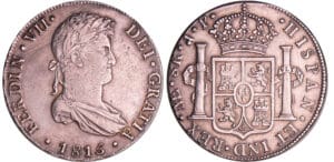 Pérou - Ferdinand VII () - 8 reales 1815 ME JP (Lima) Pérou - Ferdinand VII () - 8 reales 1815 ME JP (Lima)