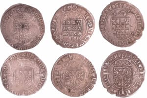 Pays-Bas espagnols- Karel V (1506-1555) - 1/2 real d'argent (3 monnaies) Pays-Bas espagnols- Karel V (1506-1555) - 1/2 real d'argent (3 monnaies)