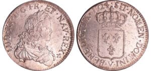 Louis XV (1715-1774) - Ecu de France - 1724 V (Troyes) flan neuf