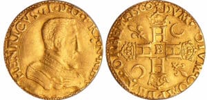 Henri II (1547-1559) - Double Henri d'or - 1560 B (Rouen)