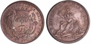 Jeton en argent - Mairie d'Orléans, Mr Cola de Mondru 1745