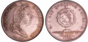 Jeton en argent - Louis XV, Conseillers du roi et notaires 1720