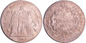 Directoire (1795-1799) - 5 francs Hercule union et force An 6 K (Bordeaux) Directoire (1795-1799) - 5 francs Hercule union et force An 6 K (Bordeaux)