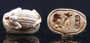 Egypte - Basse époque - Scarabée en stéatite (grenouille) - 664 / 332 av. J.-C. (26ème-30ème dynastie)