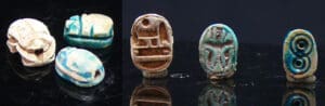 Egypte - Basse époque - Lot de 3 scarabées - 664 / 332 av. J.-C. (26ème-30ème dynastie)