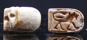 Egypte - Basse époque - Scarabée en stéatite (lion) - 664 / 332 av. J.-C. (26ème-30ème dynastie)