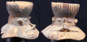 Précolombien - Pérou - Culture Chancay - Fragment d'urne en terre cuite - 1100 / 1400 ap. J.-C.