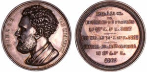 Médaille maçonnique en argent, Pierre Van Humbeeck, 1869