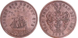 Pays-Bas méridionaux - Jeton, Jean-Ferdinand de Méan, doyen de Saint-Lambert, 1694 Pays-Bas méridionaux - Jeton, Jean-Ferdinand de Méan, doyen de Saint-Lambert, 1694