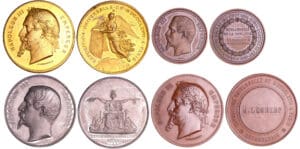 Napoléon III (1852-1870) - Lot de 4 médailles en bronze