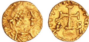 Mérovingien - Au nom de Justin II (565-578) - Trémissis de 7 siliques, vers 580