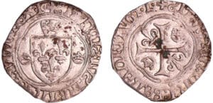 François 1er (1515-1547) - Grand blanc à la couronne (23 janvier 1515) - 1er type - Saint-Pourçain