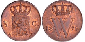 Pays-Bas - Willem III (1849-1890) - 1/2 cent 1876 Pays-Bas - Willem III (1849-1890) - 1/2 cent 1876