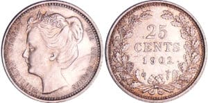 Pays-Bas - Wilhelmina (1890-1948) - 25 cents 1902 Pays-Bas - Wilhelmina (1890-1948) - 25 cents 1902