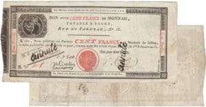 Révolution - Billet - Bon pour cent francs payable à Rouen 1er frimaire an 12 Révolution - Billet - Bon pour cent francs payable à Rouen 1er frimaire an 12