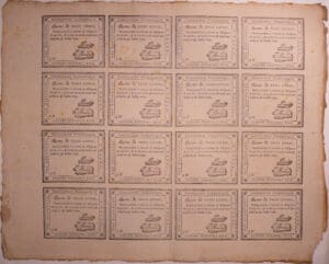 Révolution - Planche de 16 Assignats - Bon de trois livres, Association patriotique à Rouen 31 juillet 1792 - Révolution - Planche de 16 Assignats - Bon de trois livres, Association patriotique à Rouen 31 juillet 1792 -