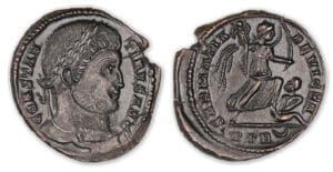 Constantin 1er - Nummus (324, Trèves) La Victoire Constantin 1er - Nummus (324, Trèves) La Victoire