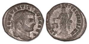 Constance Chlore - Follis (299/300, Rome) La monnaie Constance Chlore - Follis (299/300, Rome) La monnaie