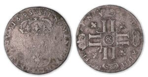 Louis XIV - Sol de 15 deniers 1695 & (Aix) Louis XIV - Sol de 15 deniers 1695 & (Aix)
