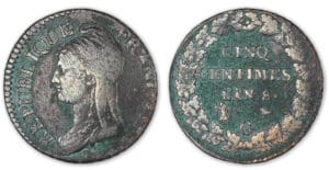5 centimes Dupré grand module An 8 G (Genéve) 5 centimes Dupré grand module An 8 G (Genéve)