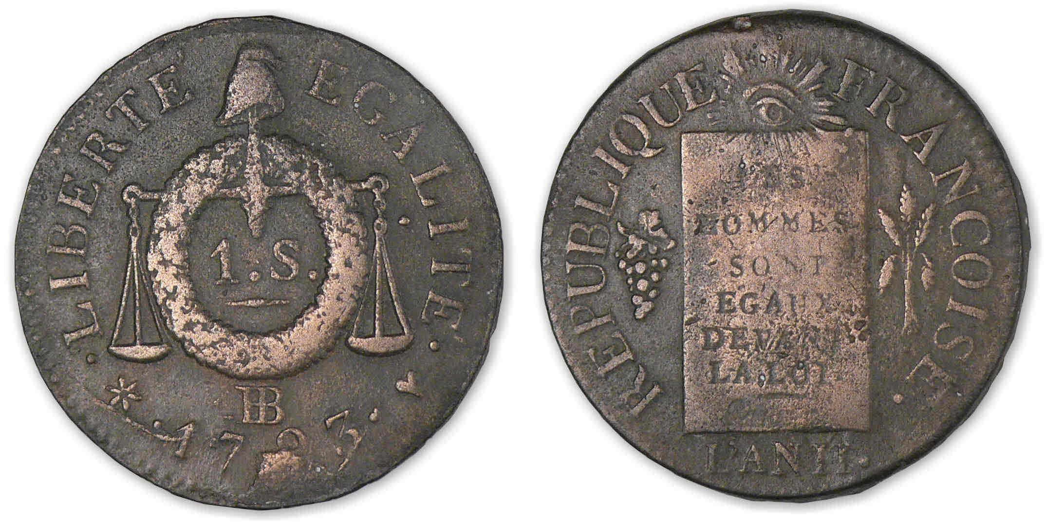 Sol aux balances An II 1793 BB (Strasbourg) Sol aux balances An II 1793 BB (Strasbourg)