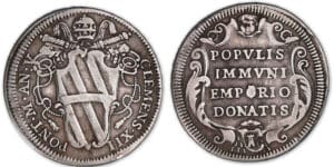 Italie - Etat papal - Clément XII - teston  (1734)