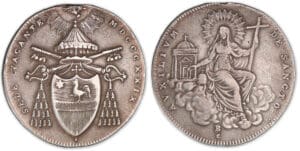 Italie - Etat papal - Siège vacant - demi-écu 1829 (Bologne)