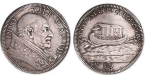 Italie - Etat papal - Innocent XII - demi-écu 1698 (Rome)