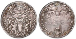 Italie - Etat papal - Siège vacant - teston 1691