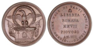 Italie - Médaille - 15 février, proclamation de la république Romaine (refrappe) (abeille 1860-1880) Italie - Médaille - 15 février, proclamation de la république Romaine (refrappe) (abeille 1860-1880)
