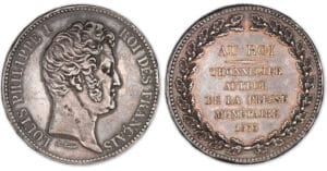 Module de la 5 francs essai - Louis-Philippe I 1833 - Argent Module de la 5 francs essai - Louis-Philippe I 1833 - Argent