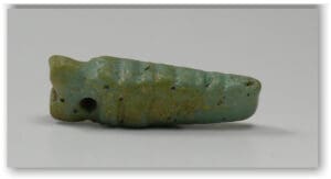 Egypte - Amulette du dieu crocodile Sobek en frite - VIIème-IVème siècle av. J.-C.