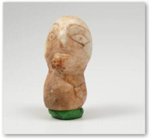 Bactriane - Tête d'une statuette composite en calcite - IIIème mill. av. J.-C.