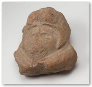 Pré-colombien - Maya culture Tolita (Equateur) - Petite tête en terre cuite - IVème-Vème siècle ap. J.-C.