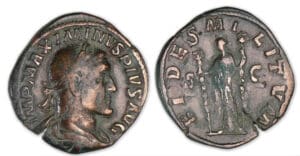 Maximin 1er - Sesterce (235, Rome) La Fidélité
