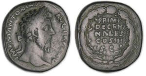 Marc Aurèle - Sesterce (171, Rome) Couronne de laurier
