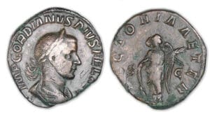 Gordien III - Sesterce (243, Rome) La Victoire